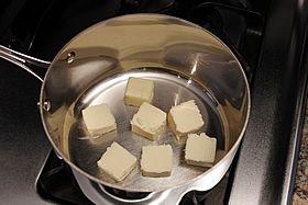 butter in pan