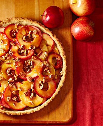 Cider-Spiked Apple and Pecan Tart