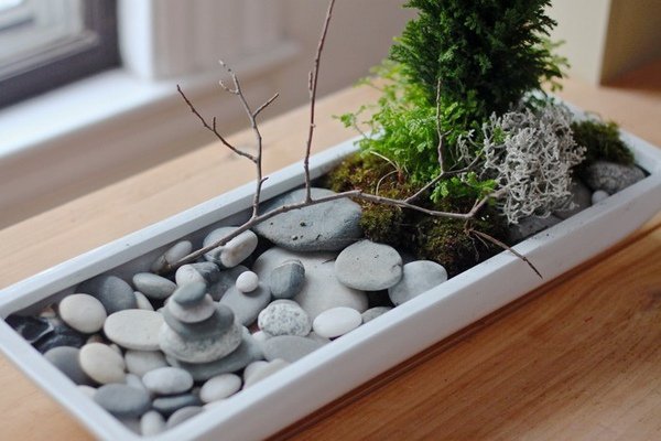 DIY tabletop zen garden ideas main elements mini rock garden