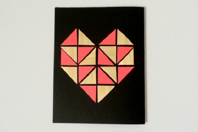 Geometric Heart Cards