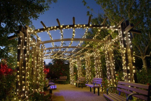LED garden lighting pergola fairy lights solar string lights