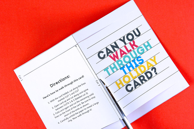 Printable Holiday Card for kids that doubles as a magic trick!