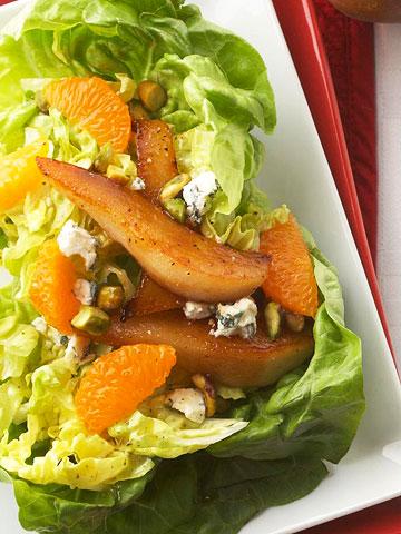 Roasted Pear and Clementine Salad