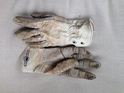 Goat skin leather on StoneBreaker Gloves