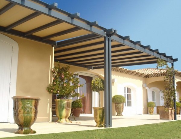 aluminum pergola ideas mediterranean patio design
