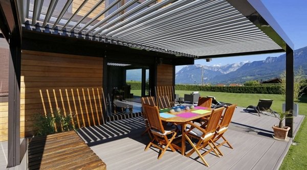 aluminum pergola ideas modern house patio design dining furniture