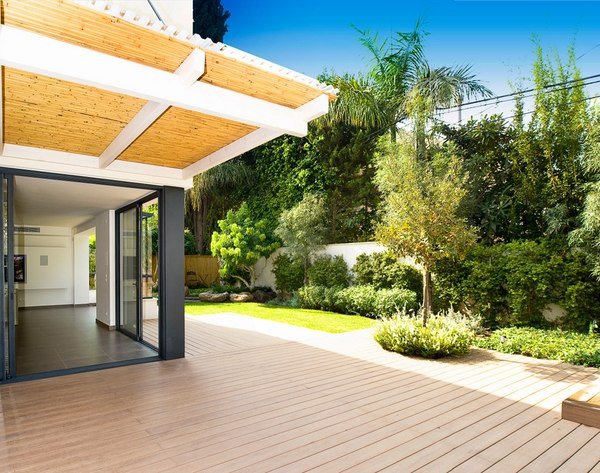 contemporary deck WPC decking modern home patio designs