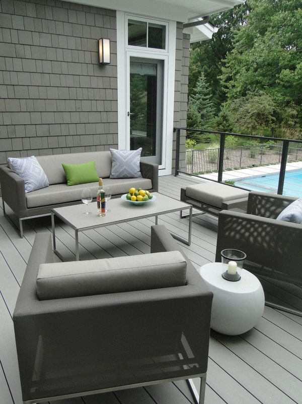 contemporary deck patio deck ideas gray composite decking