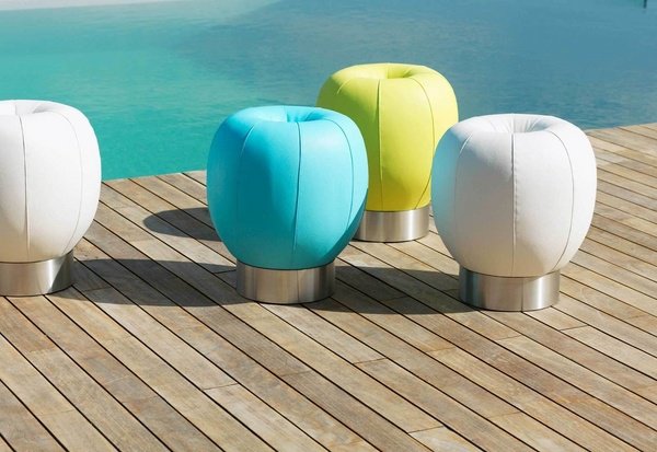 contemporary patio furniture design colorful stools