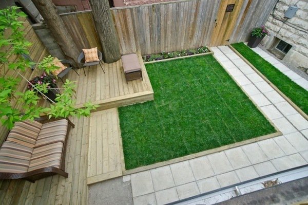 creative small garden designs lawn garden path sofa wooden deck