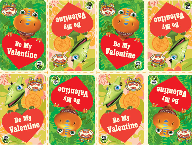 Dinosaur Train Valentine's Cards