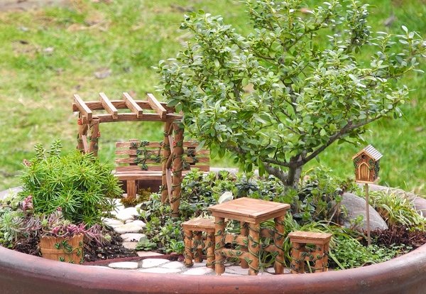 fairy garden plans fairy garden ideas mini garden pergola table stools