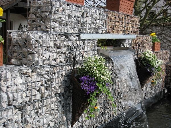 gabion baskets gabion wall garden water features waterfall