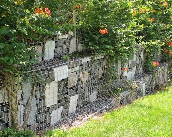 gabion retaining wall garden landscaping ideas 