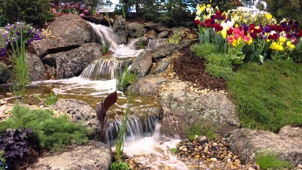 garden landscape ideas pondless waterfall design ideas 