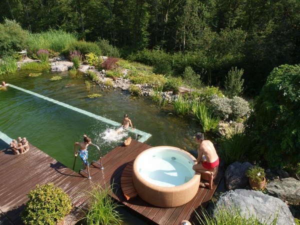 garden swimming pool softub portable hot spa pool deck