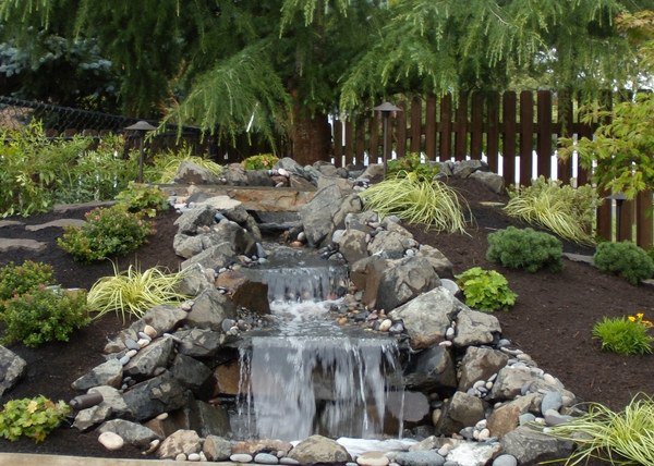 garden water features pondless waterfall design ideas 