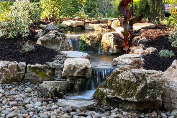 how to build a pondless waterfall DIY garden decorating ideas water feature