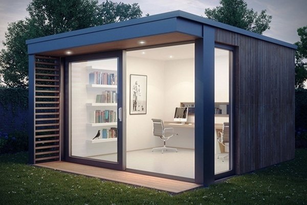mini pod garden office shed ideas sliding glass doors garden room ideas