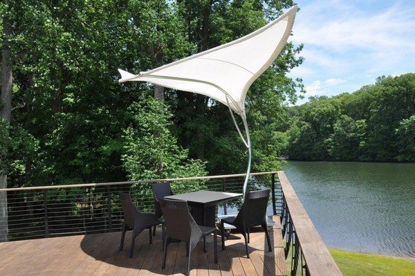 patio deck sun protection modern outdoor umbrella design 
