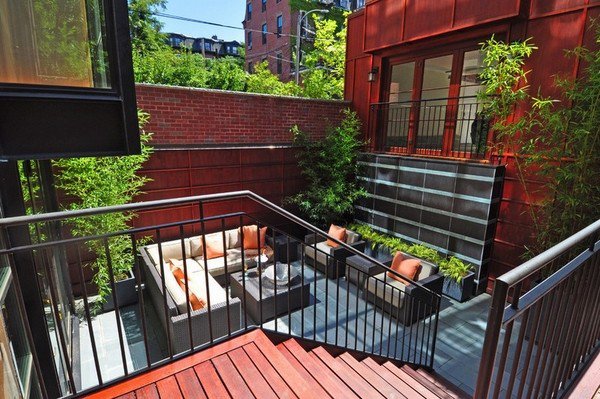 small backyard design ideas elegant outdoor area modern furniture 