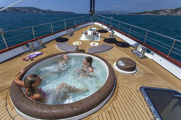 softub on boat deck portable jacuzzi portable hot tub