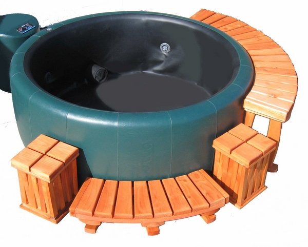 softub partial surround garden balcony portable hot tub