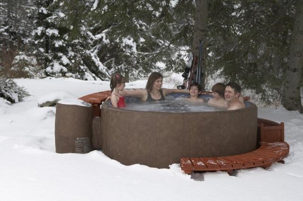 softub portable hot tub outdoor hot tub ideas wood surround