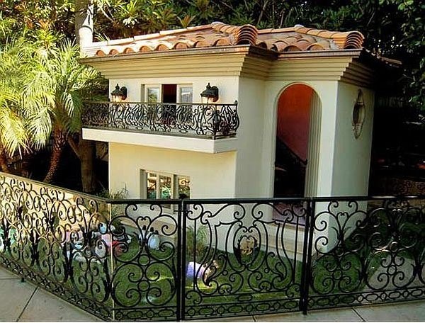 stunning luxury pet house design  ideas dog home balcony wrought iron fence