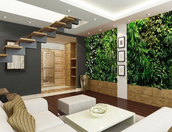 vertical wall garden green wall living room wall decoration ideas