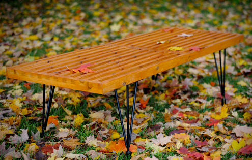 DIY slat bench (via manmadediy)